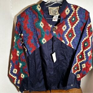 Vintage NWT Wrangler Silver Lake Women's Western/Long Sleeve Button Shirt Large